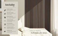Tectake - Paneles acusticos decorativos SONIC WALL de MDF, Juego de piezas, 60 x 120 x 2,1 cm cada uno, Chapa de madera real, Absorción acústica, Tejido de fieltro y madera, Insonorización acústica para pared, Listones de madera, Alta calidad - details 0