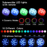 Luces LED Sumergibles con Control Remoto 10 Lámparas Brillantes RGB para Piscina, Jardín de Estanque, Acuario Iluminación al Aire Libre HD061 - details 10