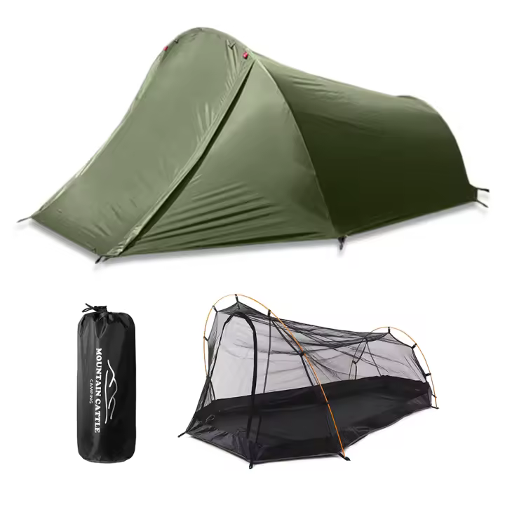 Carpa Ultraligera De Aluminio Para Camping Y Senderismo Equipamiento De Carpa De Una Y Media Personas Para Las Cuatro Estaciones - 1
