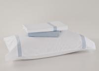 Juego de Sábanas 100% Algodón, Percal Peinado 200 Hilos, Color Blanco-Azul, Vidal Home - details 2