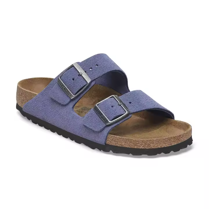 Chanclas Birkenstock modelo Arizona Suede Leather para mujer en color morado - 1