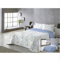 Colcha Estampada Reversible Rocio Coral - Cama 90.105.135.150.180 Cm - details 3