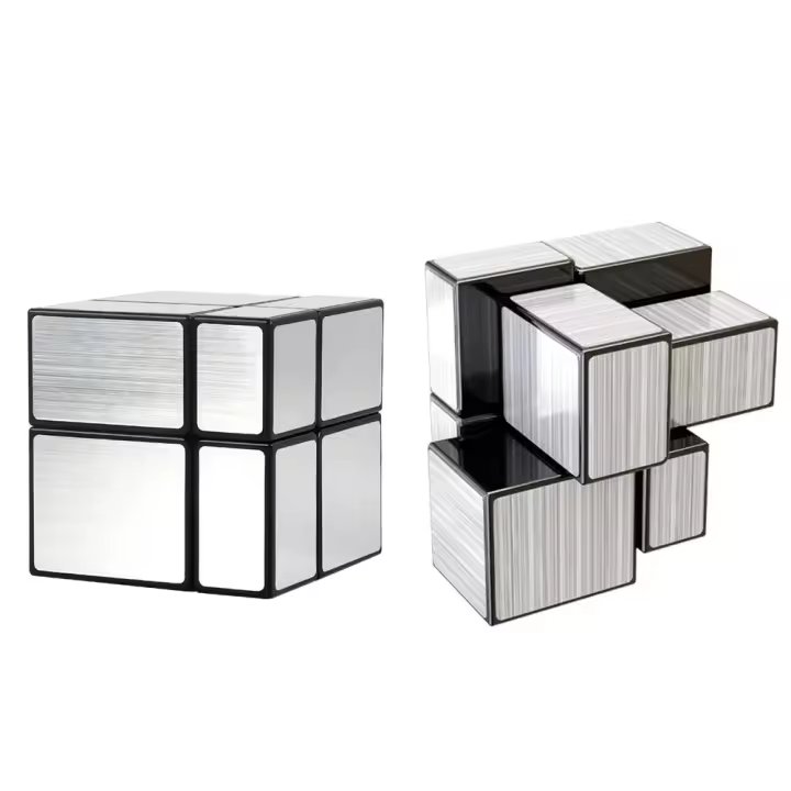 Cubo Mágico SENGSO Mirror Magic 2x2 3x3 Dorado Plateado Juguete De Puzzle De Alta Calidad Para Niños Edad Recomendada 3-12+ - 1