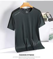 Camiseta De Hombros Desiguales Para Hombre Y Mujer Camiseta Deportiva De Verano Para Correr Corta Suelta De Seda Con Efecto De Hielo Secado Rápido - details 18