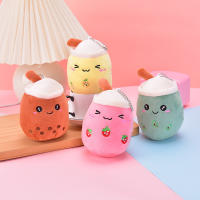 Llavero Colgante De Peluche Mini Simulación De Taza De Té De Leche Con Frutas Regalo De Vacaciones Para Adultos Y Teenagers Unisex - details 0