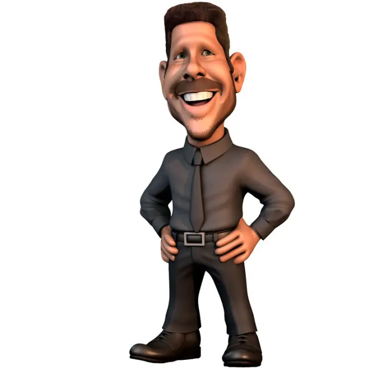 Figura Minix Cholo Simeone Atletico de Madrid 7cm. Figura coleccionable con acabados detallados. Perfecta para fans y coleccionistas de ediciones especiales. - 1