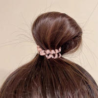 Set De 5 Scrunchies De Cordón De Teléfono Colores Gradientes Y Estampado a Cuadros Accesorios Para El Cabello Elásticos De Goma Para Mujer - details 5