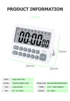 Temporizador De Cocina Digital 24H 10 Alarmas Temporizadores De Cuenta Regresiva De 99 Horas Silencioso/vibración Magnético Para La Mesa Timers De Cocina - details 6