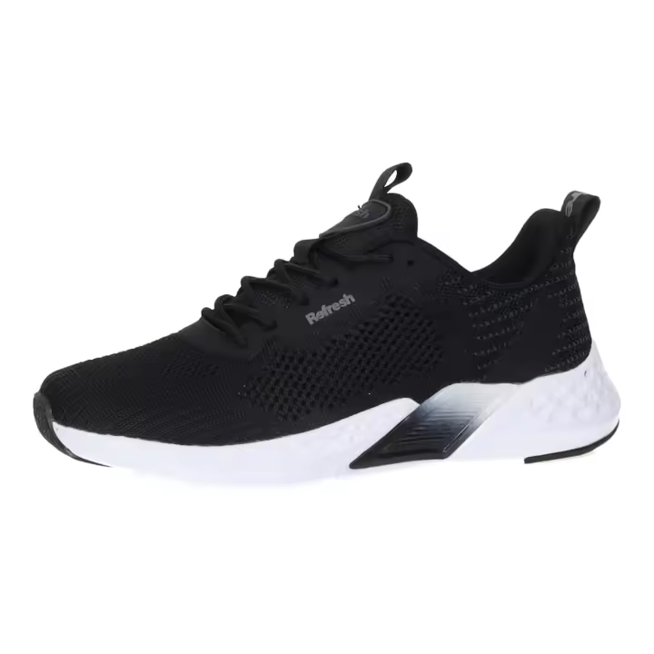 Deportivos marca REFRESH para mujer en color negro. Deportivas Refresh con Malla Transpirable y Piel Vegana - 1