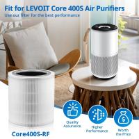 Filtro De Reemplazo W8KC Para Purificador De Aire Compatible Con LEVOIT-Core 400S/400S-RF Filtración Activada Carbon 360 Grados HEPA - details 4