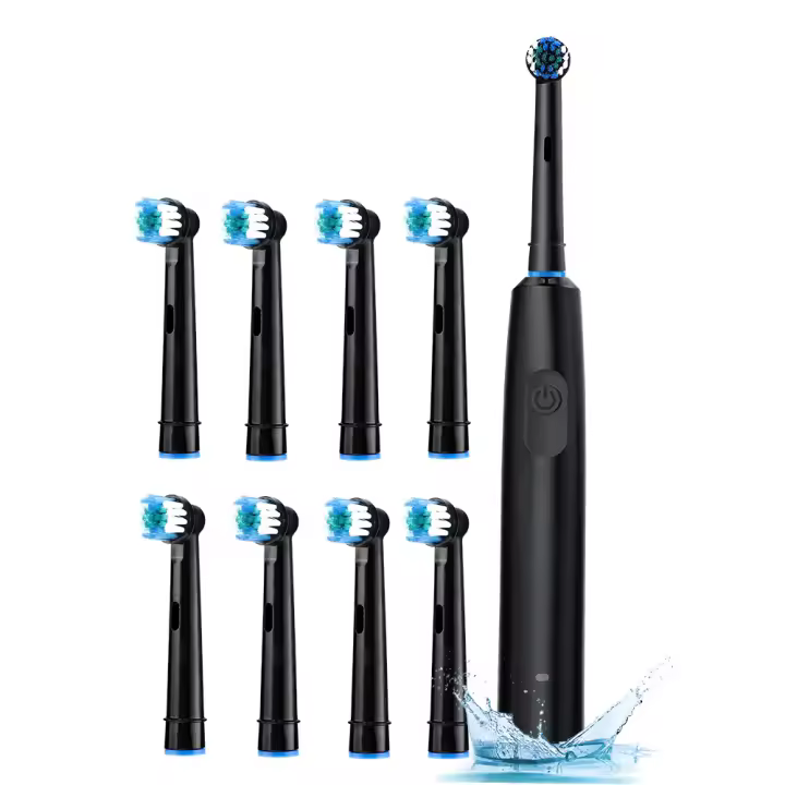 Cepillo De Dientes Eléctrico Con 5 Modos Y 8 Cabezas De Repuesto Ultrasonidos Recargable Por USB Impermeable Limpiador Para Adultos - 1