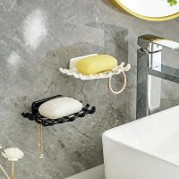 Soporte Para Jabón De Pared Sin Perforar Alto Rendimiento Para Baños Modernos Estante De Drenaje De Plástico De 15 * 9 Cm - details 1