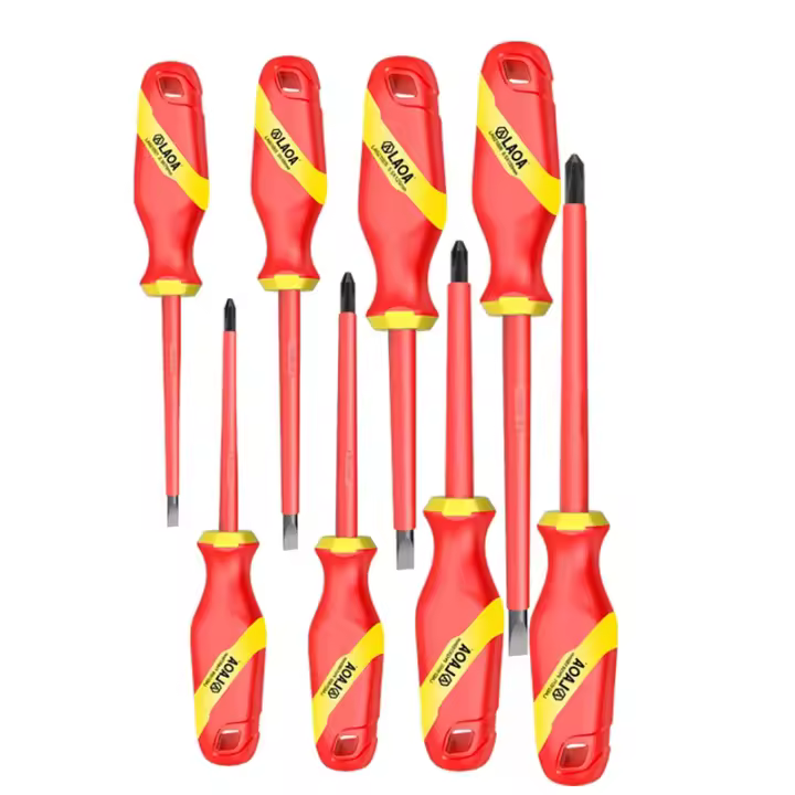 Llave De Crucero Aislada LAOA VDE Para Herramientas De Circuito Doméstico Acero Aluminizado Aislamiento Y Resistencia Al Corriente Cruz Y Plana Para Electricistas - 1