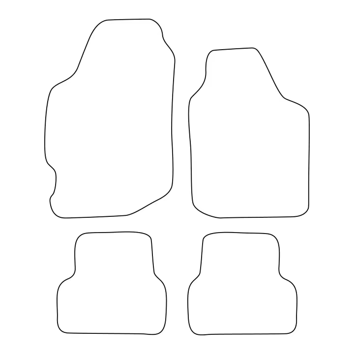 Juego de alfombrillas de terciopelo para Ford Escort V Lift 1993-1995 - acabado azul - 1