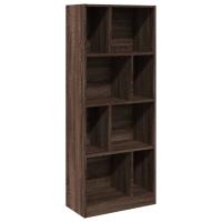 vidaXL Estantería de madera de ingeniería 57x28,5x141 cm Blanco, Negro, Roble Sonoma Mueble Almacenaje Estantería para Oficina, Estudio, Dormitorio Estantería/Librería/ mueble de Almacenamiento - details 4