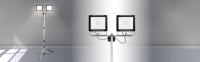 Electraline 63445 Foco Led Proyector Doble Sobre Trípode, Gris, 2 x 50 W, 4000K, 3500 LM - details 0