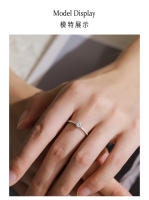 Zenyth-De Dedo de circón desnudante Simple de Plata de Ley 925 Auténtica Zenyth, El regalo perfecto para Vacaciones o Aniversario de las mujeres - details 2