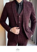 Traje De Moda Para Hombre 2025 (Blazer+Chaleco+Pantalones) Estilo Artístico Casuero Elegante Talla M-5XL Adecuado Para Bodas Y Trabajo - details 18