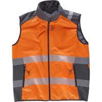 WorkTeam Chaleco Softshell de Trabajo Alta Visibilidad, Cintas Reflectantes Discontinuas, Cortavientos, Impermeable e Interior de Alta Capacidad Térmica. Unisex - details 2