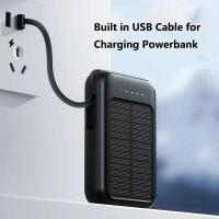 Banco de Energía Solar de 20 000 mAh con cable integrado: Cargador portátil de Alta capacidad para acampar y viajar al Aire Libre. - details 6
