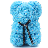 Rosa Artificial 25cm Oso Para Regalo De Aniversario Navidad San Valentín Cumpleaños Boda Fiesta Decoración De Hogar - details 2