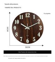 Reloj de pared luminoso, Reloj de pared Moderno decorativo Silencioso, Esfera grande con Los 30cm - details 3