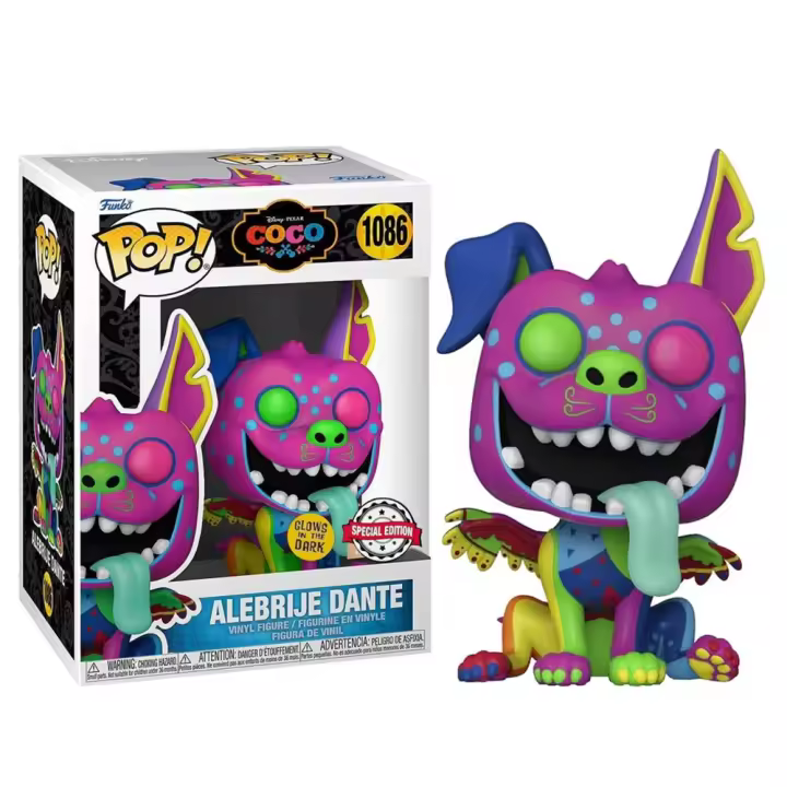 FUNKO POP! COCO – DANTE ALEBRIJE (GITD) (EXCLUSIVO), 58110, Nº1086, PRODUCTO CON LICENCIA OFICIAL - 1