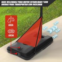 DEVESSPORT Canasta Baloncesto Regulable 165-210 cm | Canasta Baloncesto Niños y Adultos para Exterior | Canasta Ajustable con Base Estable y Aro con Red - details 3