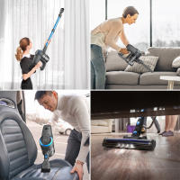 Aspiradora escoba sin cable 25kPa, inalámbrica vertical y de mano, 6 en 1 ligera, varita flexible 180°, 45 min, depósito 1,2 L, cepillo para mascotas, alfombra y suelos duros - details 2