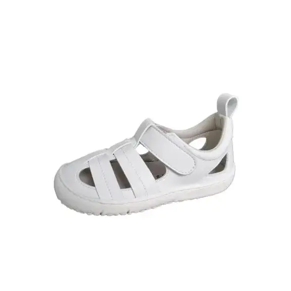 Sandalia respetuosa barefoot Coqueflex 15248 Blanco infantil. Drop cero, suela fina de 3.5mm con gran flexibilidad. Ancho por la puntera para mayor comodidad y para dejar libertad de movimiento a los dedos. - 1