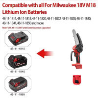 Motosierra Eléctrica Mini Sin Escobillas 6In Cordless Para Jardín Y Carpintería Herramienta De Corte Compatible Con Batería Dewalt/Milwaukee 18V - details 3