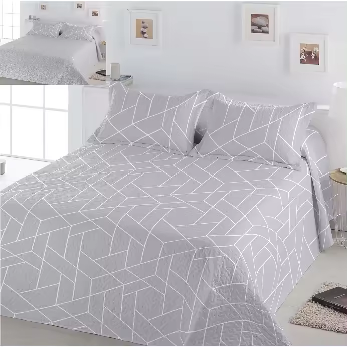Colcha Bouti Reversible de Verano Suri Gris Dhestia Home Comprar Colcha Bouti Verano Reversible Suri Gris 00080_14 - 1