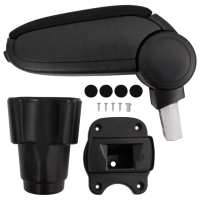 vidaXL Reposabrazos para coche ABS negro coche Adecuado para Opel astra g (1998-2004),  Fiat grande punto (2006) Alfa romeo mito (2008) fiat linea (after 2007),  Lada kalina i ii (2012-2018) Lada granta (2012-2018) y mas - details 7