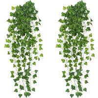 Guirnalda De Planta Artificial Vínculo Para Decoración De Habitación Dormitorio Jardín Boda Exterior Adornos De Pared Hojas De Vínculo De Rattan - details 11