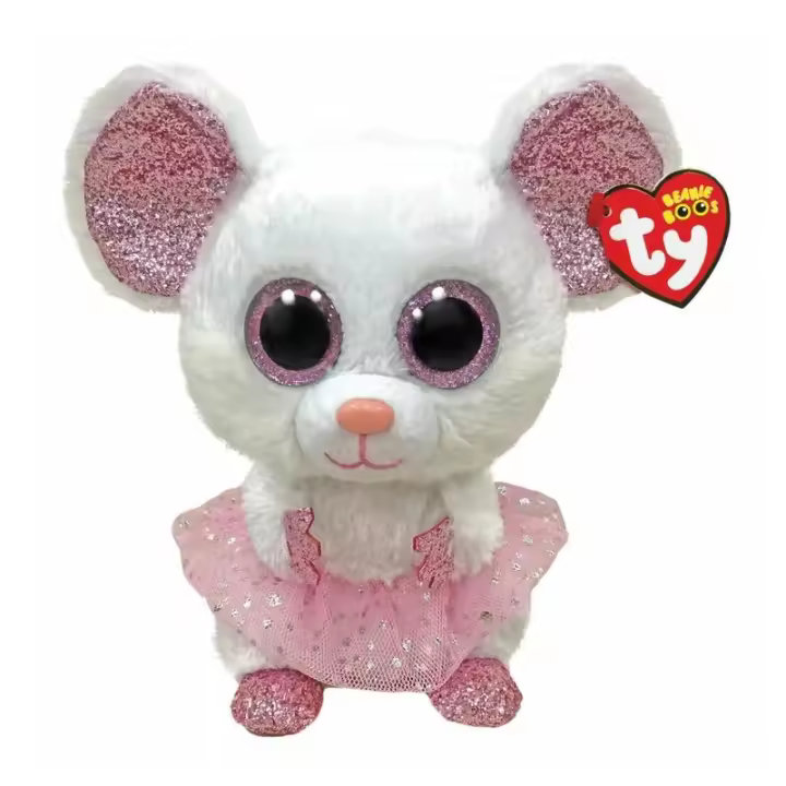 Peluche de Nina la ratoncita bailarina de TY Beanie Boos con 15 cm - 1