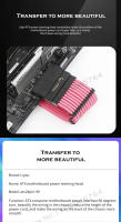 Adaptador De PSU ATX 24Pin Con Conector De 90° Accesorios De Montaje DIY Para MSI ROG AORUS Ensamblaje De Computadoras Negro Sin LED - details 0