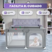 JUPPLIES Parque Infantil Bebe 120x120cm + Alfombra Bebe – Corralito Bebe con Malla Transpirable - details 1