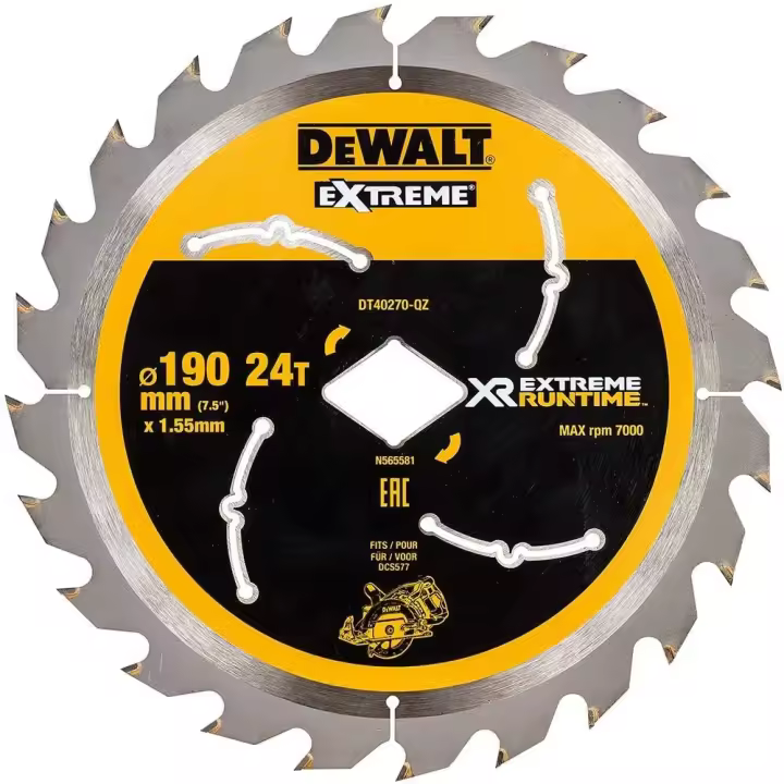 Dewalt piła tarcz.190x24z otw. romb do dcs577 - 1