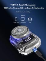 Mini Afeitadora Eléctrica Para Hombres Recargable Uso Dual Seco-Húmedo Afeitadora De Barba Portátil Lavable Y Recargable Epilador De Rostro - details 6