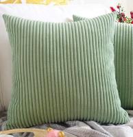 Funda De Cojín De Terciopelo 18x18 Estampado Rayado Para Decoración De Sala De Estar Cama Sofá Suave Cubierta De Cojín Beige Blanco - details 16
