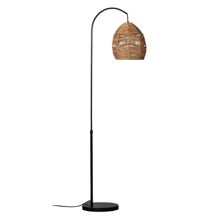 Ledkia Lámpara de Pie Beyawo de Metal y Papel Trenzado Único Diseño Elegante - 1