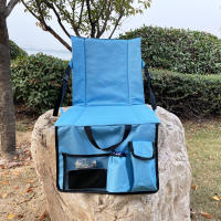 Cojín para acampar al aire libre con dobladillo de almacenamiento, tapete de picnic plegable, cojín para silla de playa y estadio - details 6