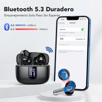 Auriculares Bluetooth, Auriculares Bluetooth 5,3, 4 Mic con Reducción de Ruido ENC, 50H con Graves, Cascos Inalambricos Bluetooth IP7 Impermeable, Carga rápida USB-C, Ajuste Cómodo - details 0