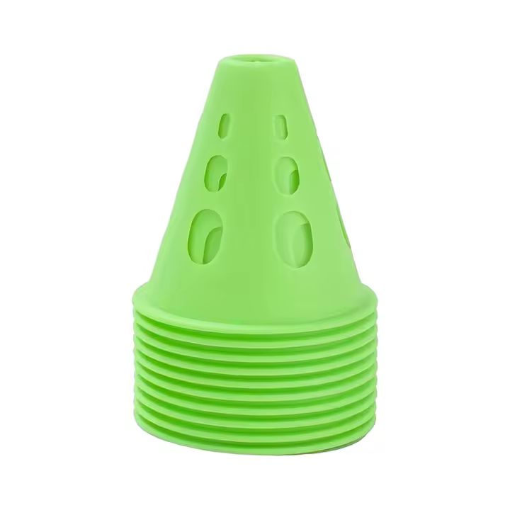 Conos De Entrenamiento De Fútbol Rosa 10 Piezas Vacíos Y Huecos Resistente Al Viento Para Montaje Rápido Y Almacenamiento Fácil - 1