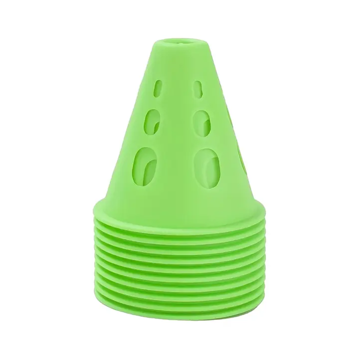 Conos De Entrenamiento De Fútbol Rosa 10 Piezas Vacíos Y Huecos Resistente Al Viento Para Montaje Rápido Y Almacenamiento Fácil - 1