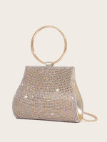 Bolso de mano con diamantes de imitación para mujer, bolsa de noche con piedras nupciales, para fiesta y boda - details 1