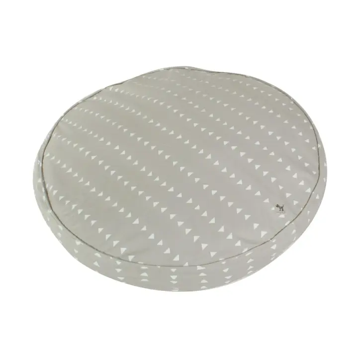 Funda de Cama Rellenable y Sostenible para Perros y Gatos Molly Mutt - Modelo Be Still (gris con triángulos blancos) - Edredón en lona 100% algodón transpirable y certificado - Lavable a máquina - Diversos Tamaños - 1