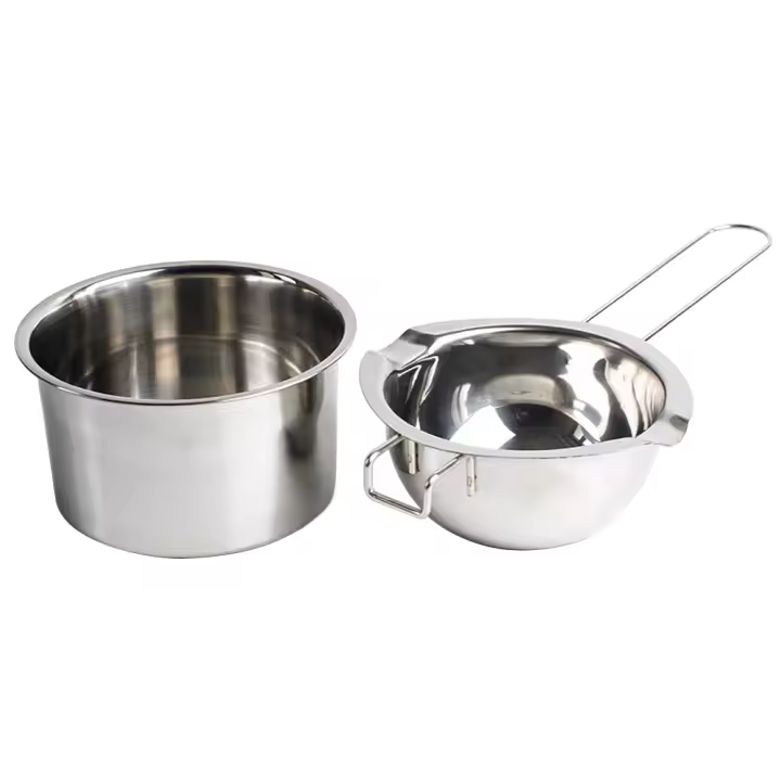 2 Pcs Pote De Cera Para Velas 400ml Con Manija Larga Acero Inoxidable Fundidor Para Derretir Cera De Velas Y Agua - 1