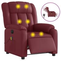 vidaXL Sillón de masaje reclinable eléctrico cuero sintético Negro, Crema, Marrón Sillon Dormitorio Sillon Comodos Silla Relax Sillón Sofá - details 2
