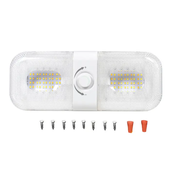 Luz De Lectura Para Coche Highbright 120LED 3 Colores Ajustables Luz De Techo Para RV Barco Camión Caravana Universal 12V - 1